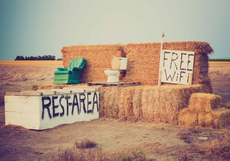 Humorous roadside Rest Area near Alliance, Nebraska